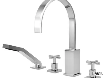 HAÜS-C B27 - 4-piece deck mount tub filler with hand shower _ BARIL