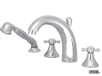 NAUTICA B16 - Deck mounted 4 hole bathtub tap with individual rosettes _ BARIL