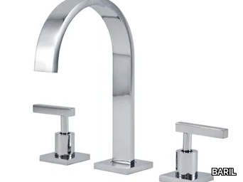 HAÜS-L B28 - 3 hole countertop washbasin tap with individual rosettes _ BARIL