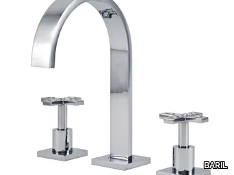 HAÜS-D B26 - 3 hole countertop washbasin tap with individual rosettes _ BARIL