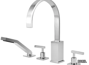 HAÜS-L B28 - 4-piece deck mount tub filler with hand shower _ BARIL