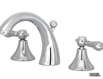 RALPH B18 - 3 hole countertop washbasin tap with individual rosettes _ BARIL