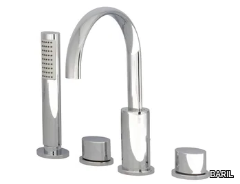 OVAL B14 - 4 hole deck mounted bathtub tap with hand shower _ BARIL