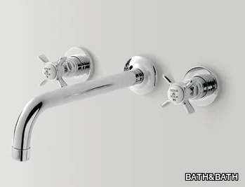 ALDEN - 3 hole wall-mounted washbasin tap _ BATH&BATH