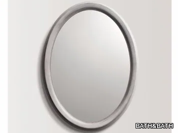 LARC - Oval wall-mounted framed mirror _ BATH&BATH