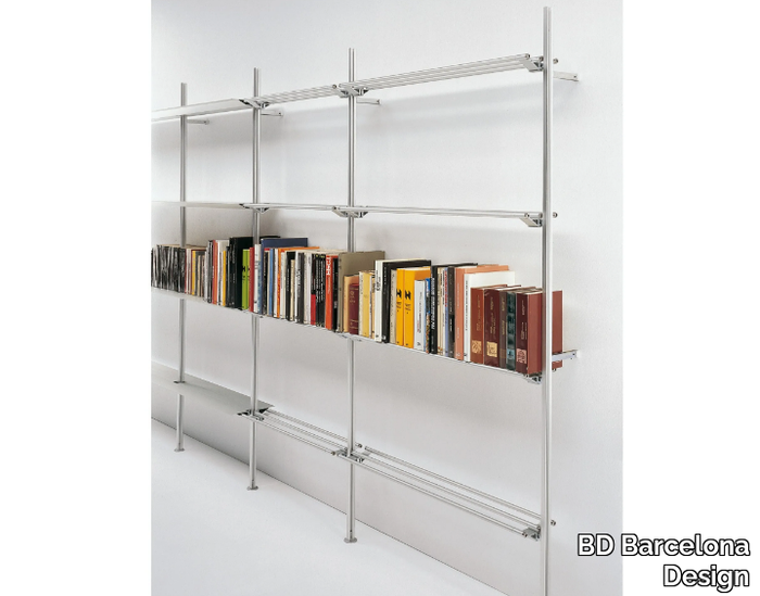 HYPÓSTILA II - Wall-mounted aluminium bookcase _ BD Barcelona Design