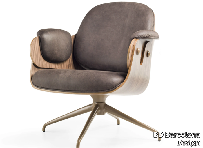 LOW LOUNGER - Swivel easy chair with 4-spoke base _ BD Barcelona Design