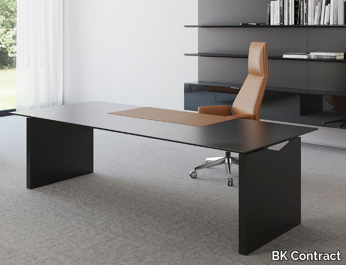 A2 DIRECTIONAL - Rectangular wood veneer office desk _ BK Contract