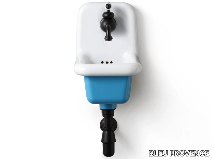 TRUECOLORS TCL26 - Wall-mounted ceramic handrinse basin _ BLEU PROVENCE