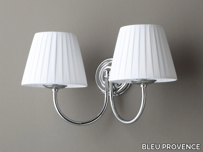 WALL LAMP HAT BELLOWS - Fabric wall lamp for bathroom _ BLEU PROVENCE