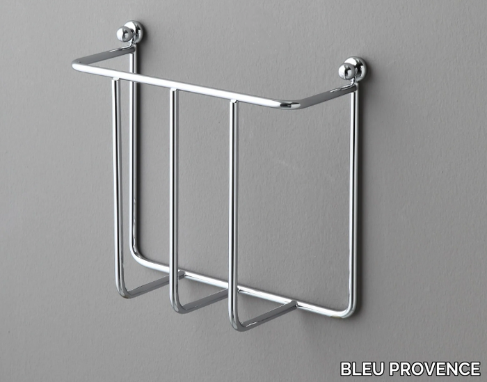 AB221 - Brass magazine rack / towel rack _ BLEU PROVENCE