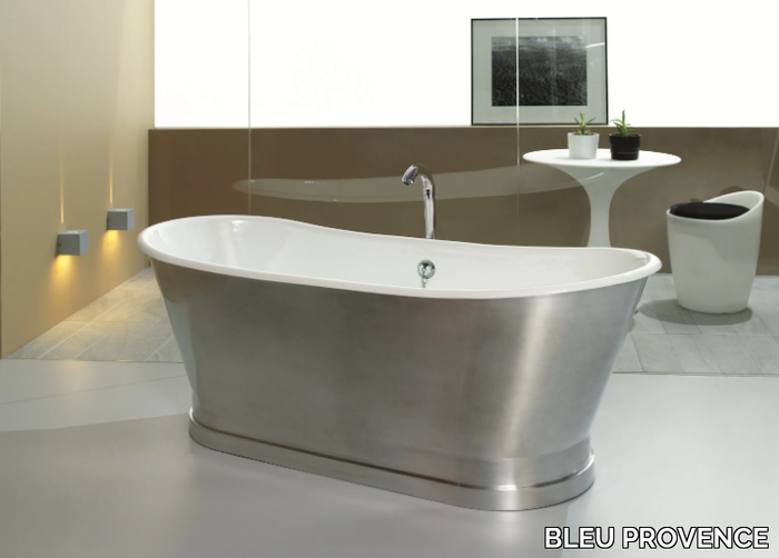 ANTICA ALUMINIUM - Freestanding aluminium bathtub _ BLEU PROVENCE