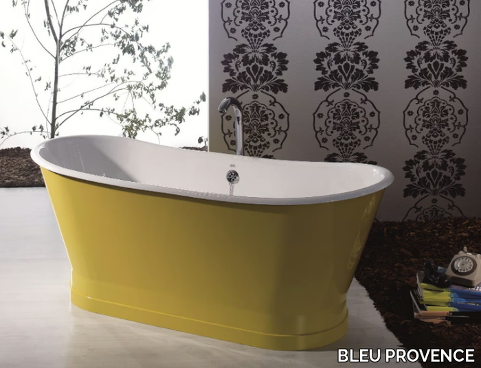 ANTICA COLOR - Freestanding cast iron bathtub _ BLEU PROVENCE