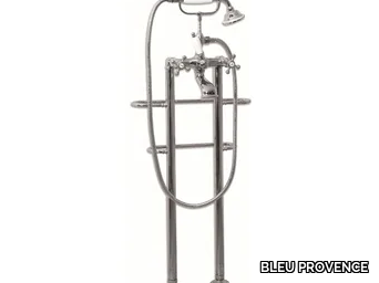 RV112 - Floor standing brass bathtub tap with towel rail _ BLEU PROVENCE