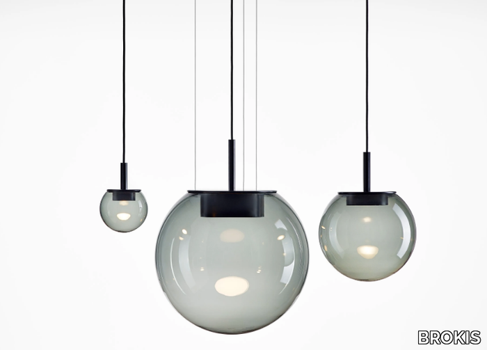 ORBIS - Blown glass pendant lamp _ BROKIS