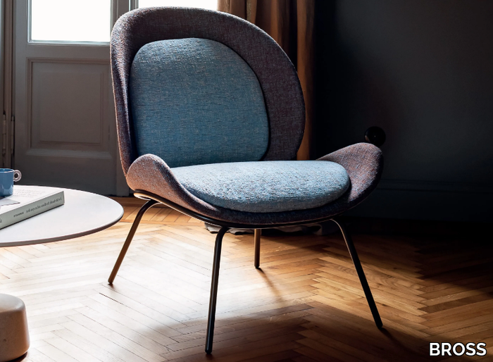 BALTEA - Fabric armchair with armrests _ BROSS