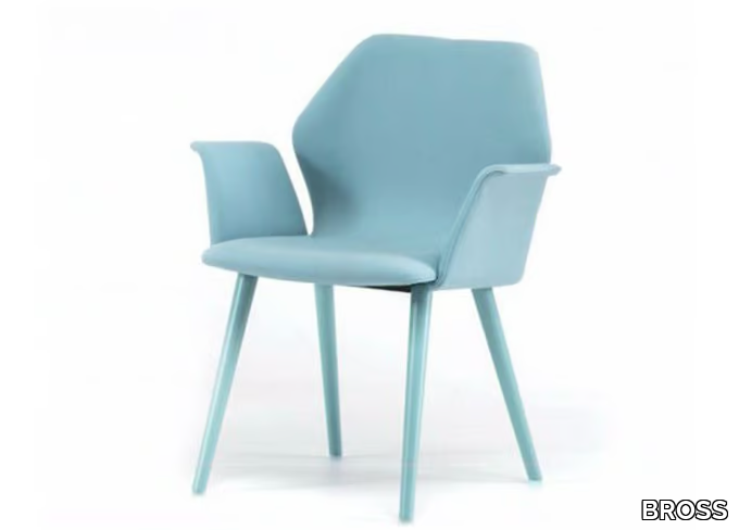 AVA - Upholstered fabric chair with armrests _ BROSS