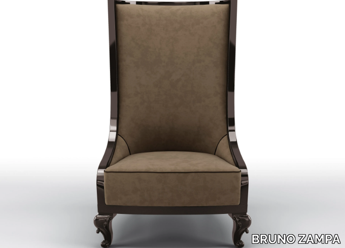 CLUB - Nabuk armchair high-back _ BRUNO ZAMPA