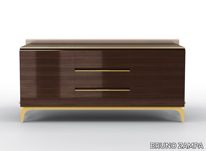 DEANNA - Wenge sideboard with doors with drawers _ BRUNO ZAMPA