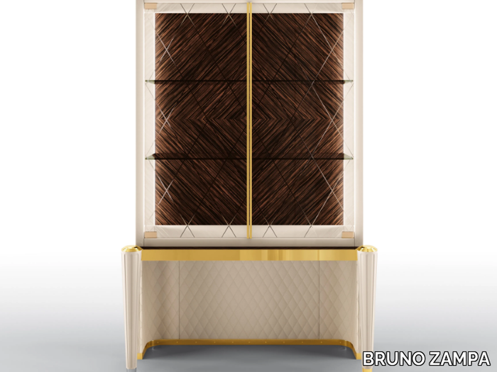 KIMBERLY - Multi-layer wood display cabinet with integrated lighting _ BRUNO ZAMPA