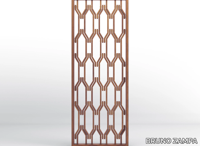 LEONE - Canaletto walnut room divider _ BRUNO ZAMPA