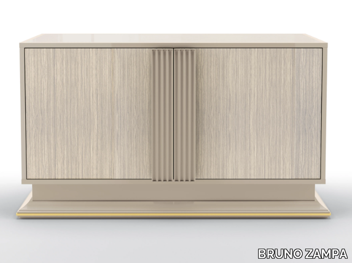 CONCORDE - Sideboard in solid wood and walnut with doors _ BRUNO ZAMPA