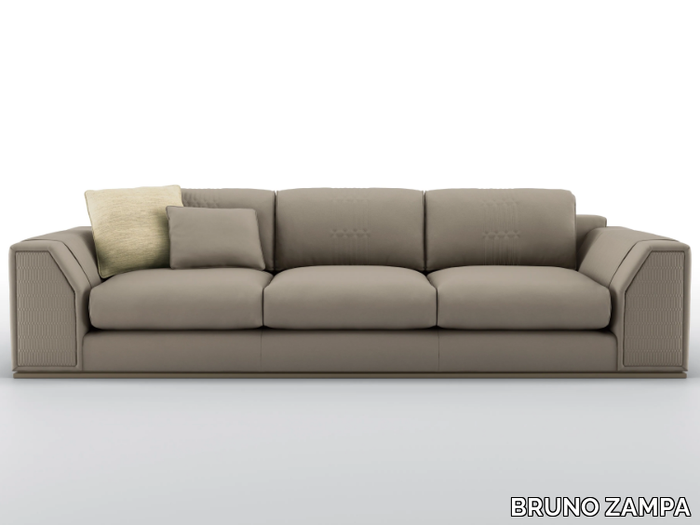 AMBASSADOR - 4 seater leather sofa _ BRUNO ZAMPA