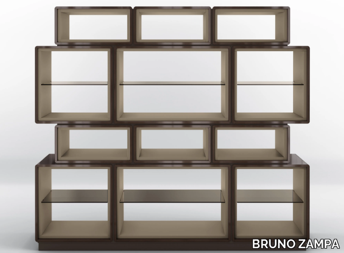 DEDALO - Freestanding double-sided bookcase _ BRUNO ZAMPA