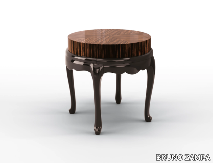 FLY - Round ebony coffee table for living room _ BRUNO ZAMPA