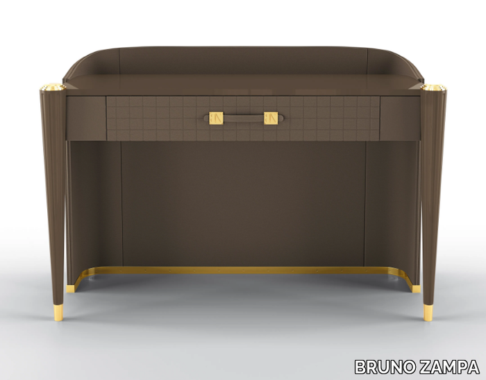 KIMBERLY - Rectangular console table covered in leather with drawer _ BRUNO ZAMPA