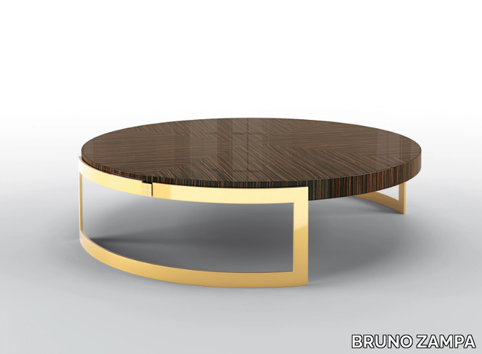 OLIVER - Low round ebony coffee table _ BRUNO ZAMPA