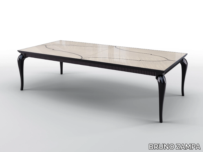 MANHATTAN - Extending rectangular walnut table _ BRUNO ZAMPA