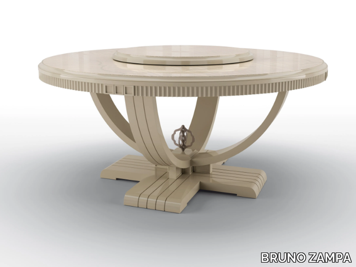 METROPOLIS - Round walnut table _ BRUNO ZAMPA