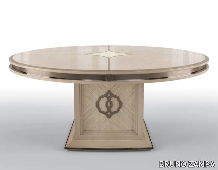 BOSTON - Round walnut living room table _ BRUNO ZAMPA