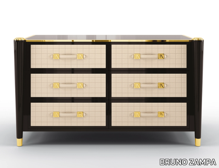 REMINGTON - Solid wood chest of drawers with integrated handles _ BRUNO ZAMPA