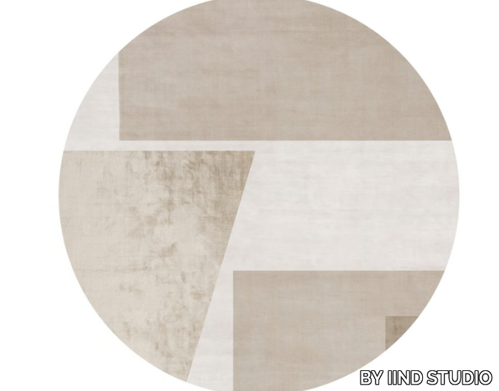 AGER PIO SANTI - Round Bamboo silk rug _ BY IIND STUDIO