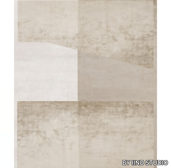 AGER PIO SANTI - Handmade rectangular wool and bamboo silk rug _ BY IIND STUDIO