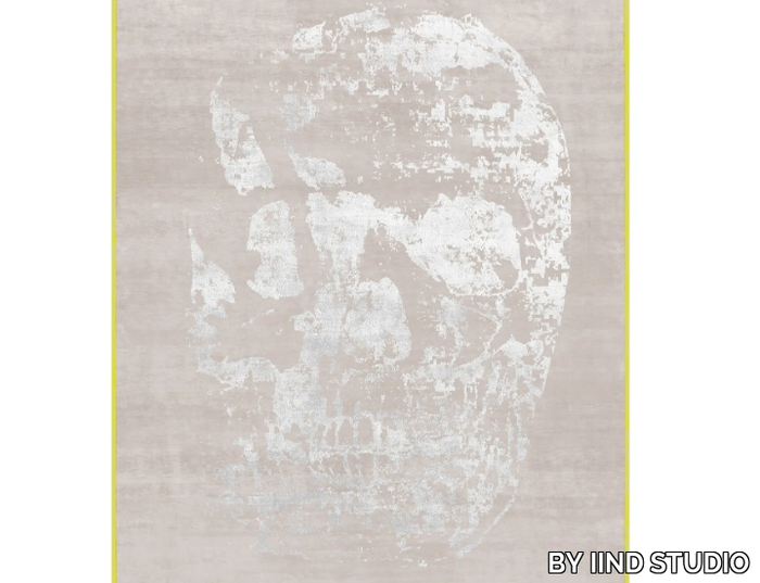 COPERTINO SKULL - Handmade rectangular wool and bamboo silk rug _ BY IIND STUDIO