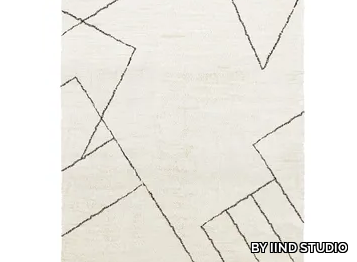 ISSY SAVILLE SHAGGY - Handmade rectangular wool and Lyocell rug _ BY IIND STUDIO