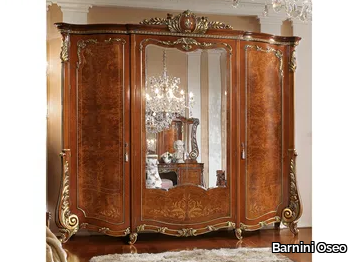 FIRENZE - Mirrored wood veneer wardrobe _ Barnini Oseo