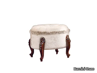 PRESTIGE PLUS - Upholstered oval fabric pouf _ Barnini Oseo