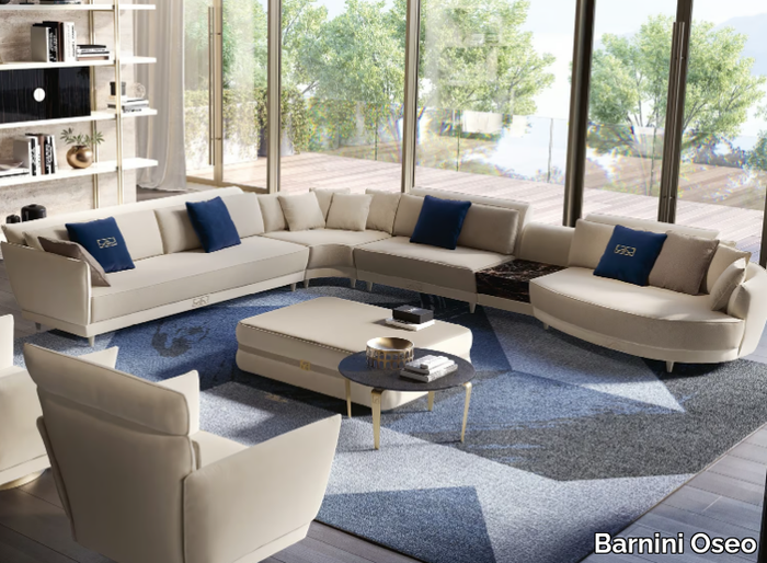 ROBERTO BARNINI - Corner fabric sofa _ Barnini Oseo