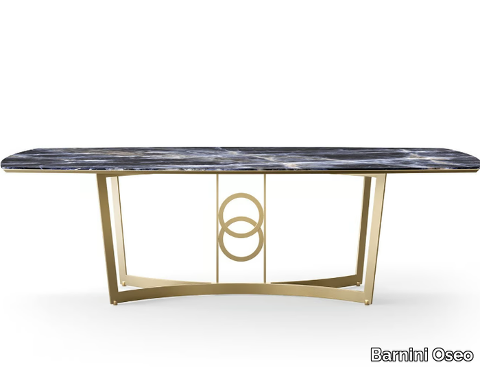 ROBERTO BARNINI - Rectangular metal table _ Barnini Oseo