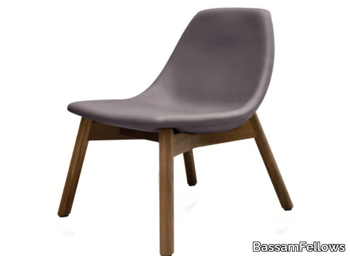 SLINK - Upholstered solid wood lounge chair _ BassamFellows