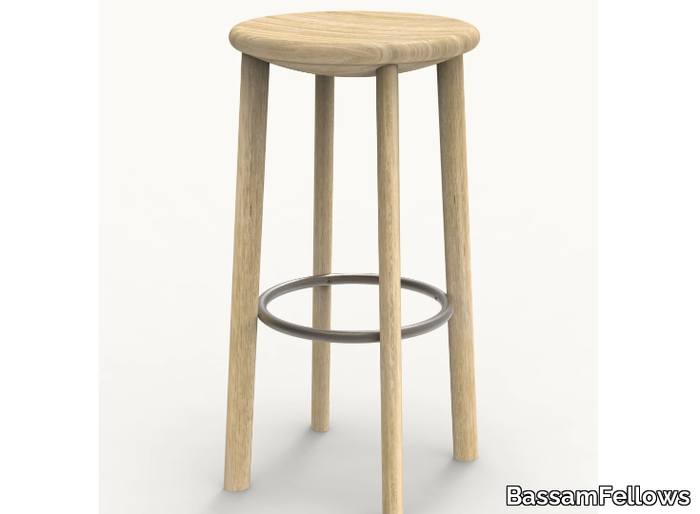 BOWL - High oak barstool with footrest _ BassamFellows