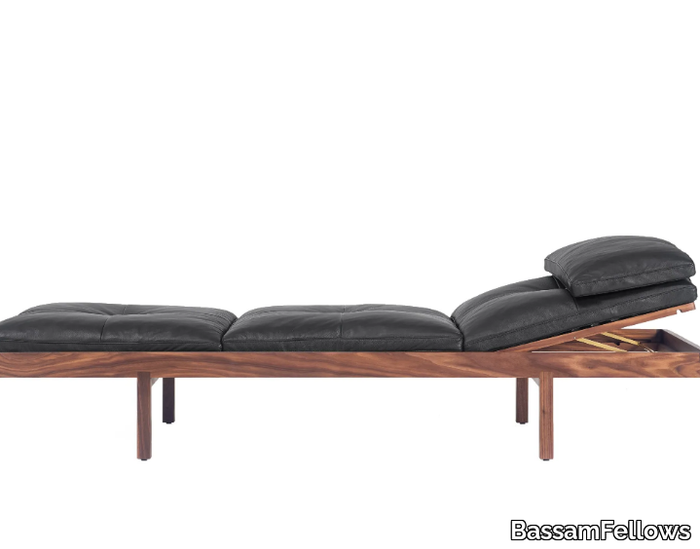 DAYBED - Upholstered leather and solid wood daybed _ BassamFellows