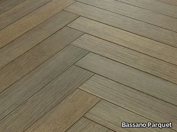 ITALIAN HERRINGBONE 90° OAK SKY - Oak parquet _ Bassano Parquet