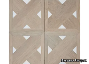 PATTERN OAK CARRARA MARBLE - Oak and Carrara marble parquet _ Bassano Parquet