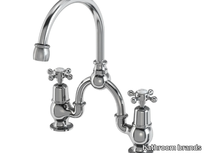 CLAREMONT - 2 hole countertop bridge mixer _ bathroom brands