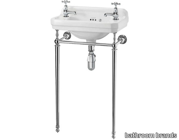 EDWARDIAN - Rectangular Vitreous China handrinse basin with towel rail _ bathroom brands